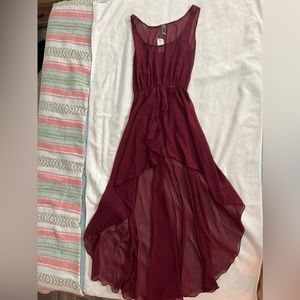 Burgundy sheer dress from Love Mar by LF.